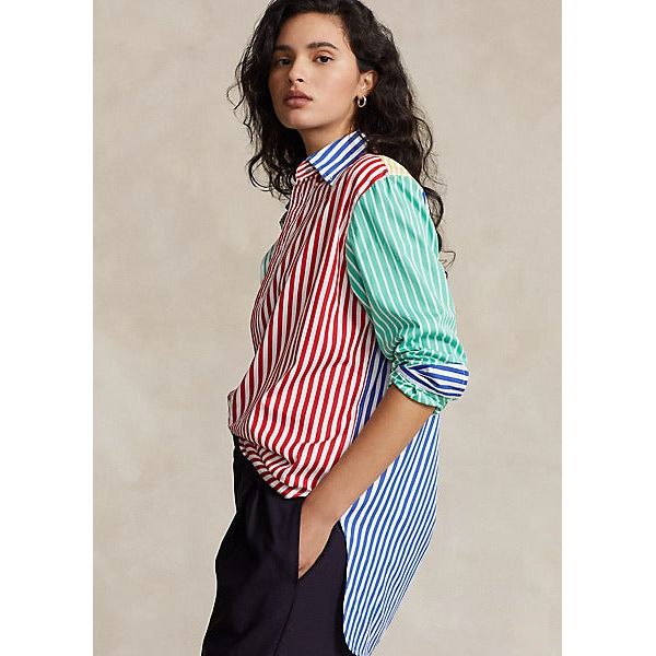 POLO RALPH LAUREN OVERSIZE STRIPED COTTON FUN SHIRT Yooto