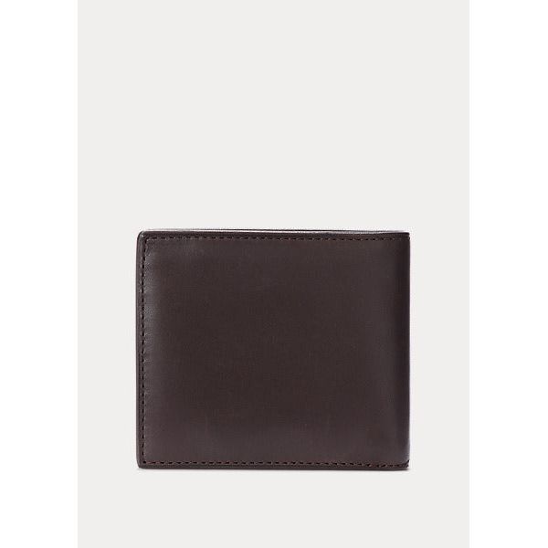 Polo ralph lauren leather billfold outlet wallet with coin pocket