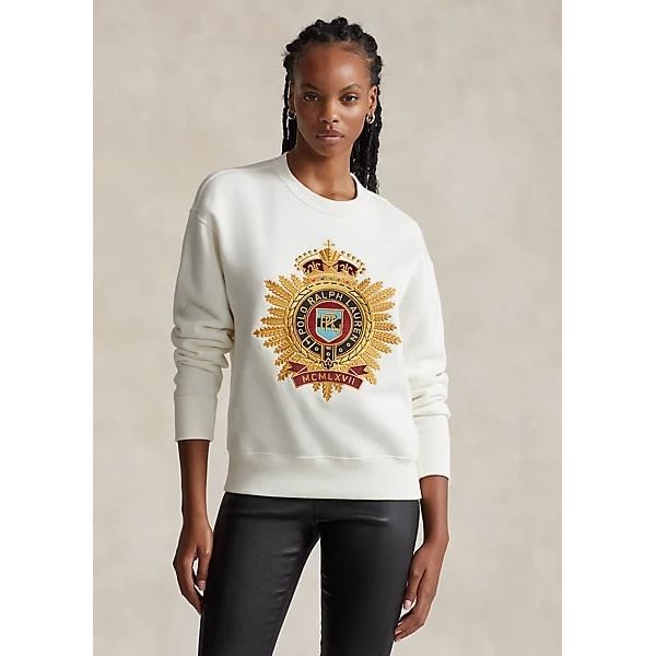 Ralph lauren cropped fleece sweatshirt hotsell