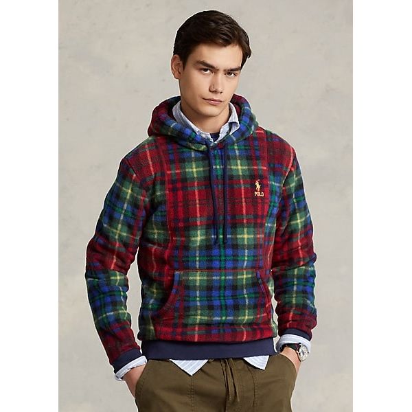 Polo Ralph Lauren Plaid Fleece Hoodie Yooto