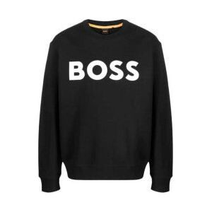 BOSS COTTON SWEATSHIRT WITH RUBBER-PRINT LOGO - Yooto