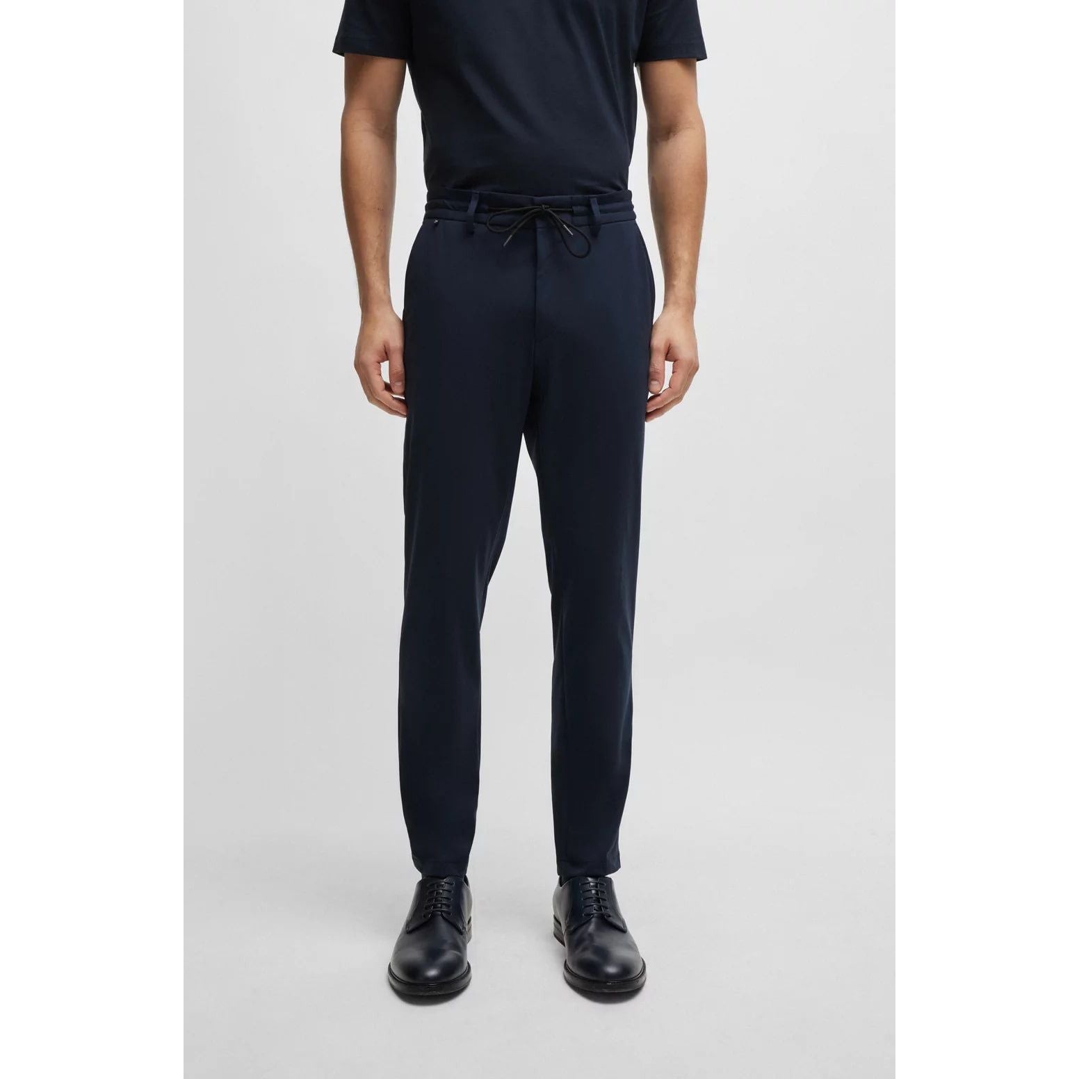 BOSS SLIM-FIT TROUSERS IN PERFORMANCE-STRETCH JERSEY