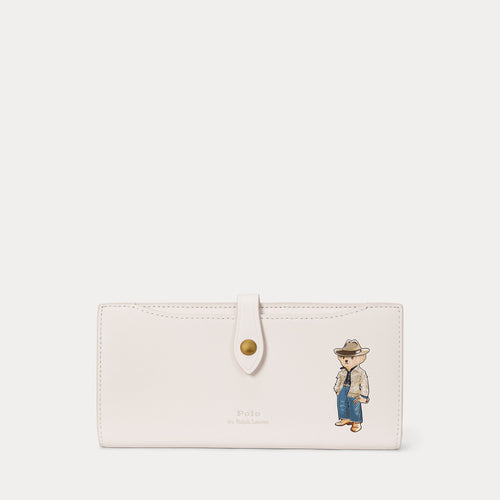 Load image into Gallery viewer, RALPH LAUREN Polo Bear Leather Snap Wallet
