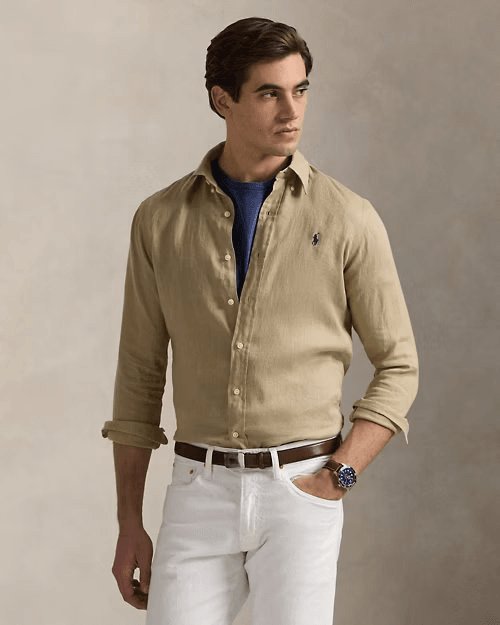 RALPH LAUREN Custom Fit Linen Shirt