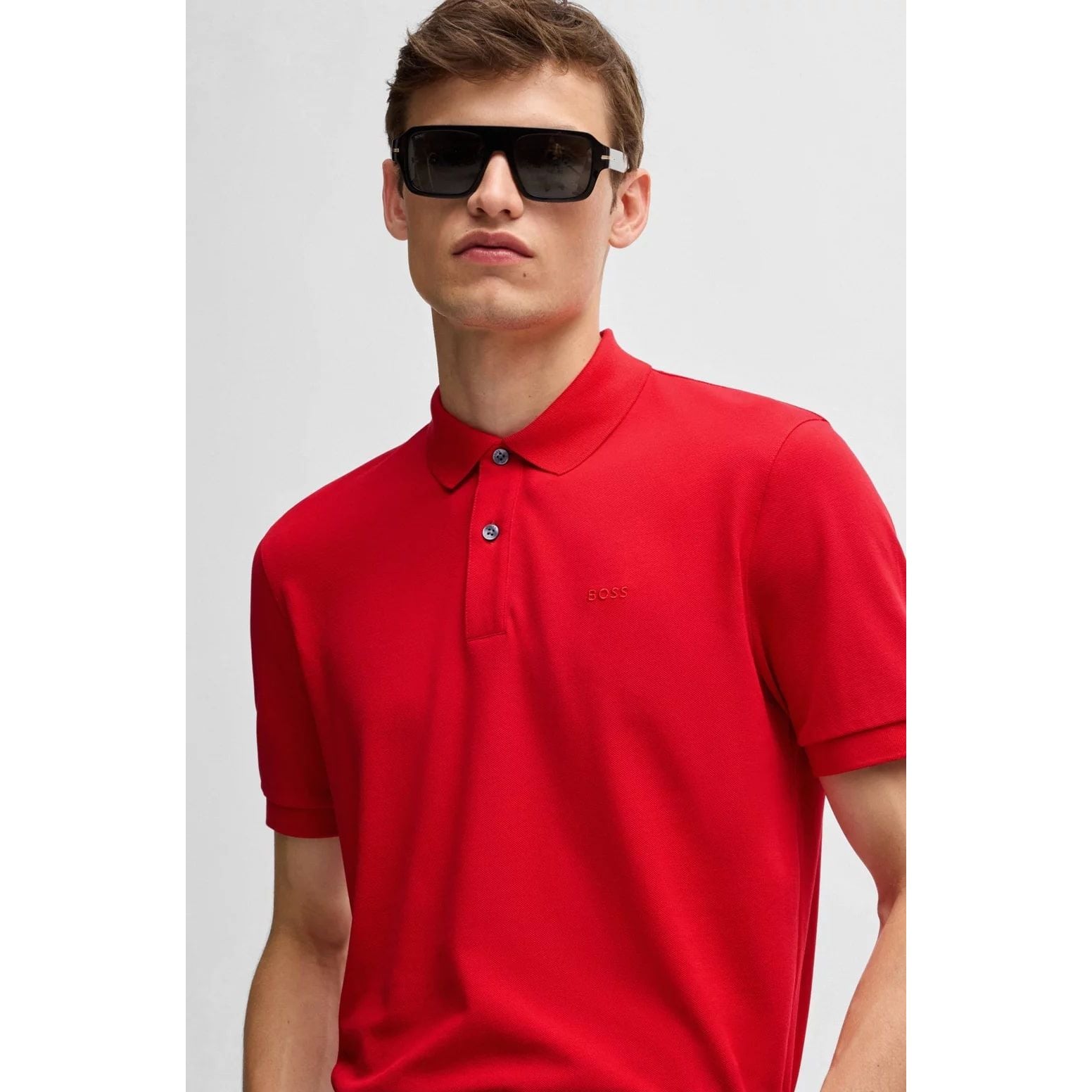 BOSS PALLAS REGULAR-FIT POLO SHIRT IN COTTON