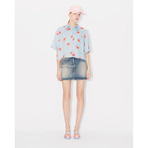 Load image into Gallery viewer, KENZO &#39;KENZO ROSE&#39; CROPPED DROPPED SHOULDERS SHIRT - Yooto
