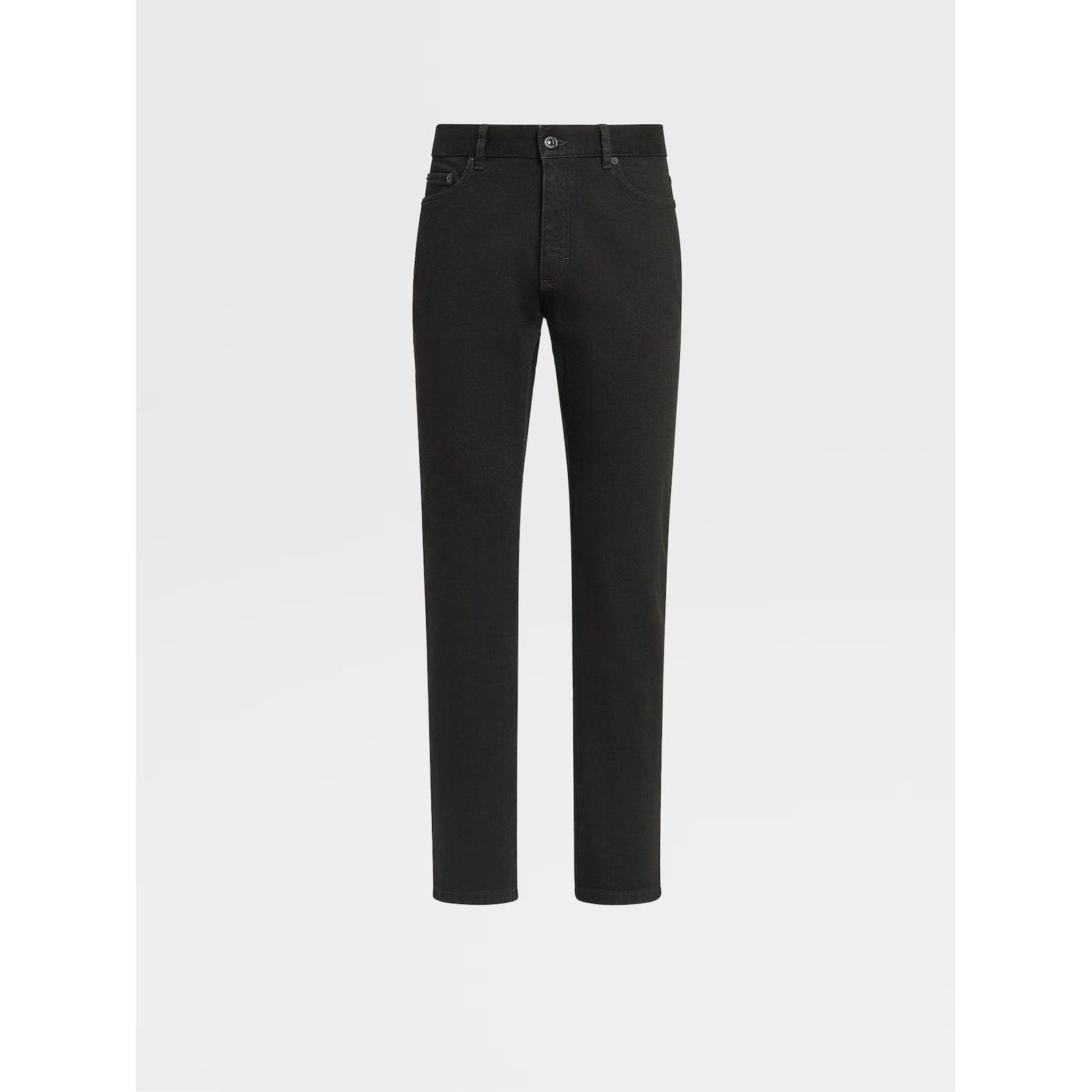 ZEGNA Black Rinse-washed Cotton Roccia Jeans