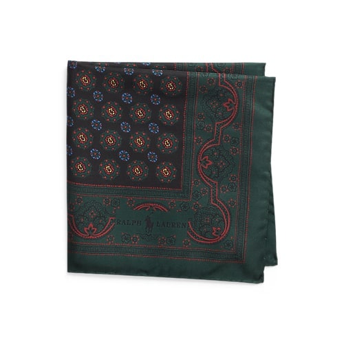 RALPH LAUREN Silk Foulard Pocket Square