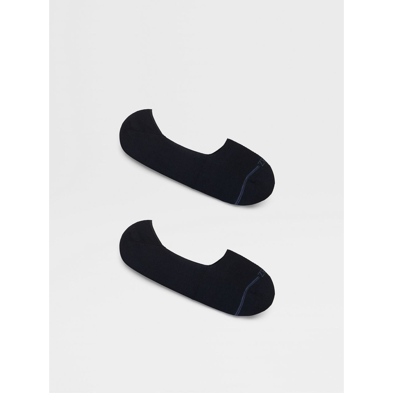 ZEGNA UTILITY BLUE COTTON BLEND SOCKS