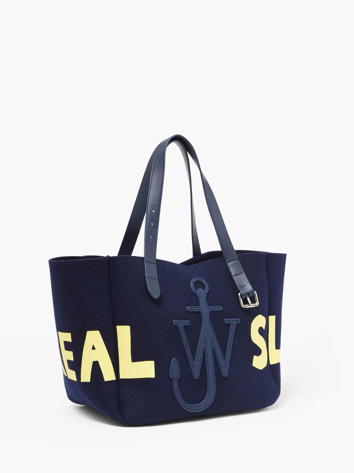 JW Anderson BELT TOTE BAG - 'REAL SLEEP' SLOGAN SHOULDER BAG