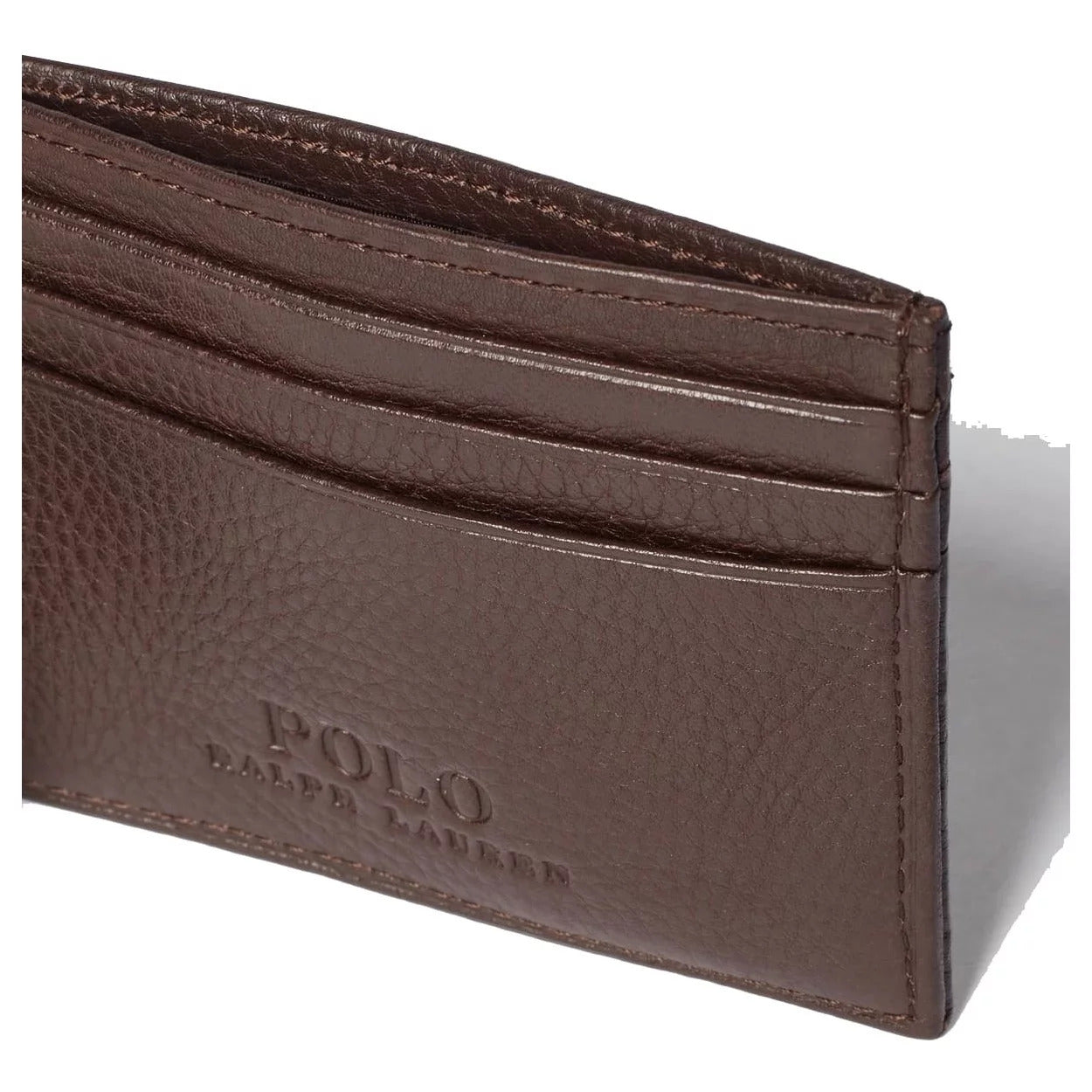 POLO RALPH LAUREN LEATHER PEBBLE CARD CASE - Yooto