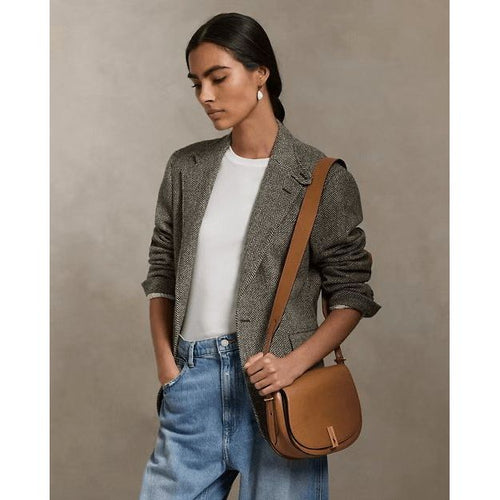 Load image into Gallery viewer, RALPH LAUREN Polo ID Leather Saddle Bag
