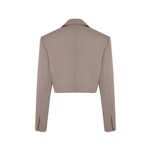 Load image into Gallery viewer, Antheia Wool Cropped Oversized Blazer in Brown
