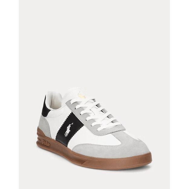 RALPH LAUREN Heritage Aera Leather-Suede Trainer