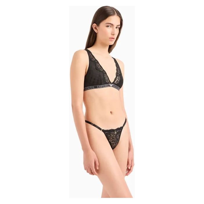 EMPORIO ARMANI ASV ETERNAL LACE RECYCLED LACE THONG