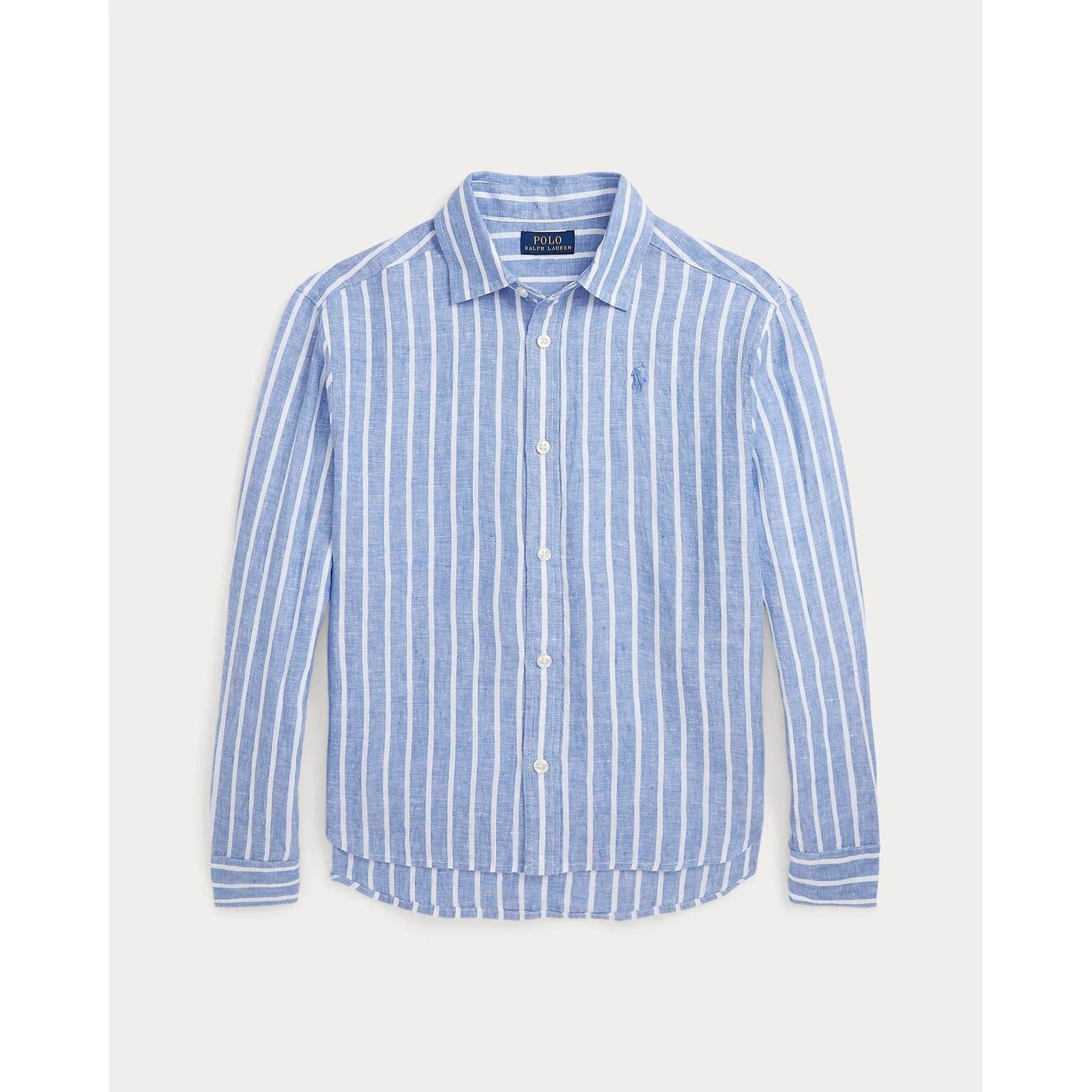 POLO RALPH LAUREN STRIPED LINEN BOXY SHIRT - Yooto