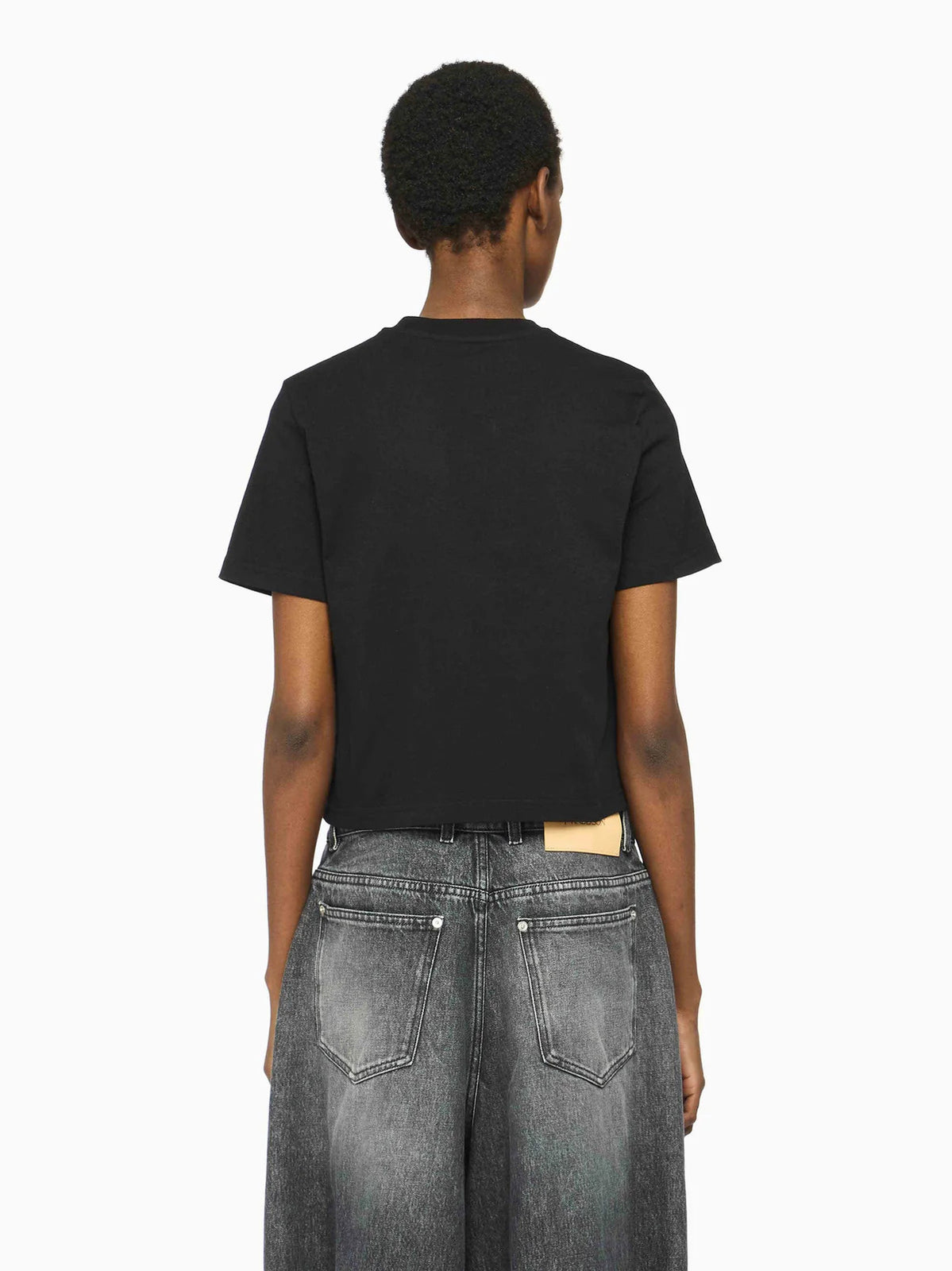 JW Anderson ANCHOR LOGO CROPPED PANELLED T-SHIRT