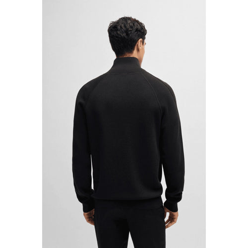 Load image into Gallery viewer, BOSS Zip-up cardigan in cotton and virgin wool
