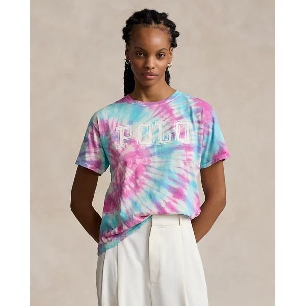 POLO RALPH LAUREN LOGO TIE-DYE COTTON JERSEY TEE - Yooto