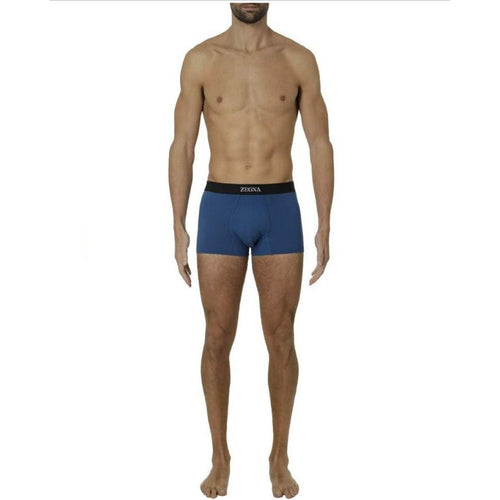 Load image into Gallery viewer, ZEGNA FIORDO BLUE STRETCH COTTON TRUNKS
