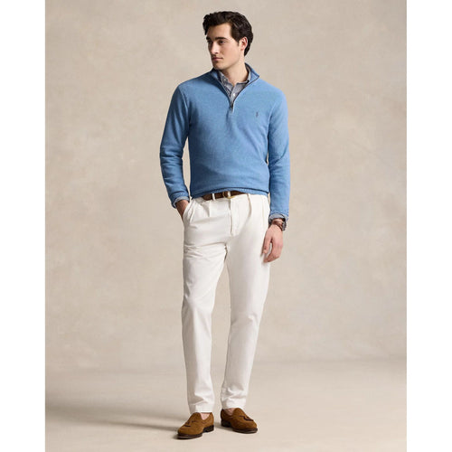 Load image into Gallery viewer, RALPH LAUREN Mesh-Knit Cotton Quarter-Zip Jumper
