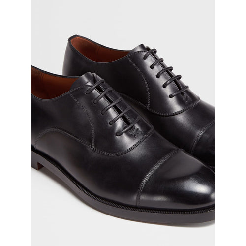 Load image into Gallery viewer, ZEGNA BLACK LEATHER TORINO OXFORD SHOES
