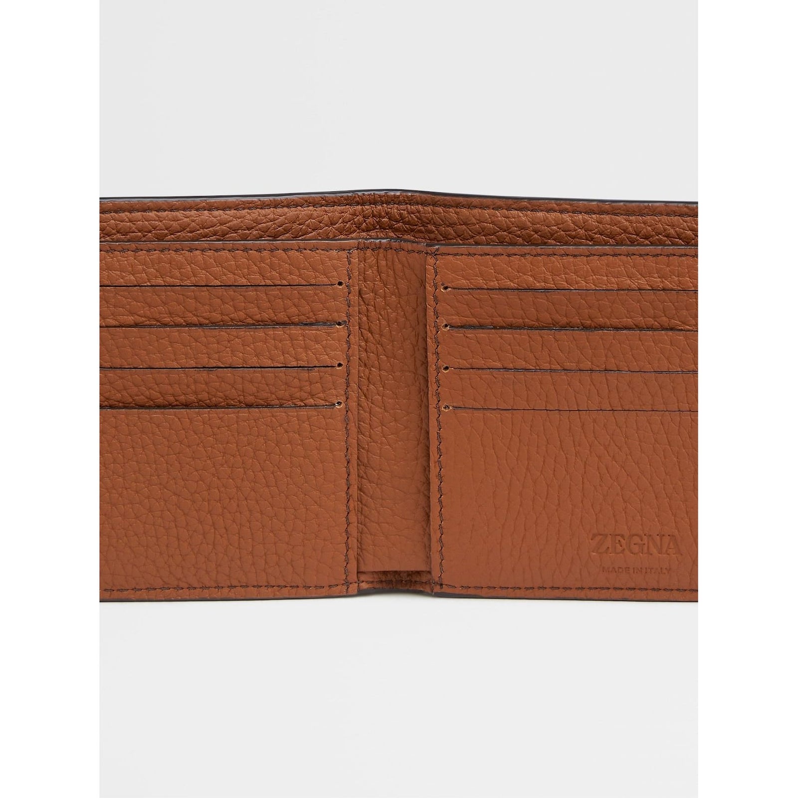 ZEGNA Vicuna Color Deerskin Billfold 8cc Wallet