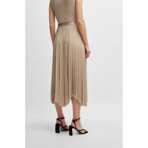 Load image into Gallery viewer, BOSS PLEATED SKIRT IN EXTRA SHINY STRETCH JERSEY - Yooto
