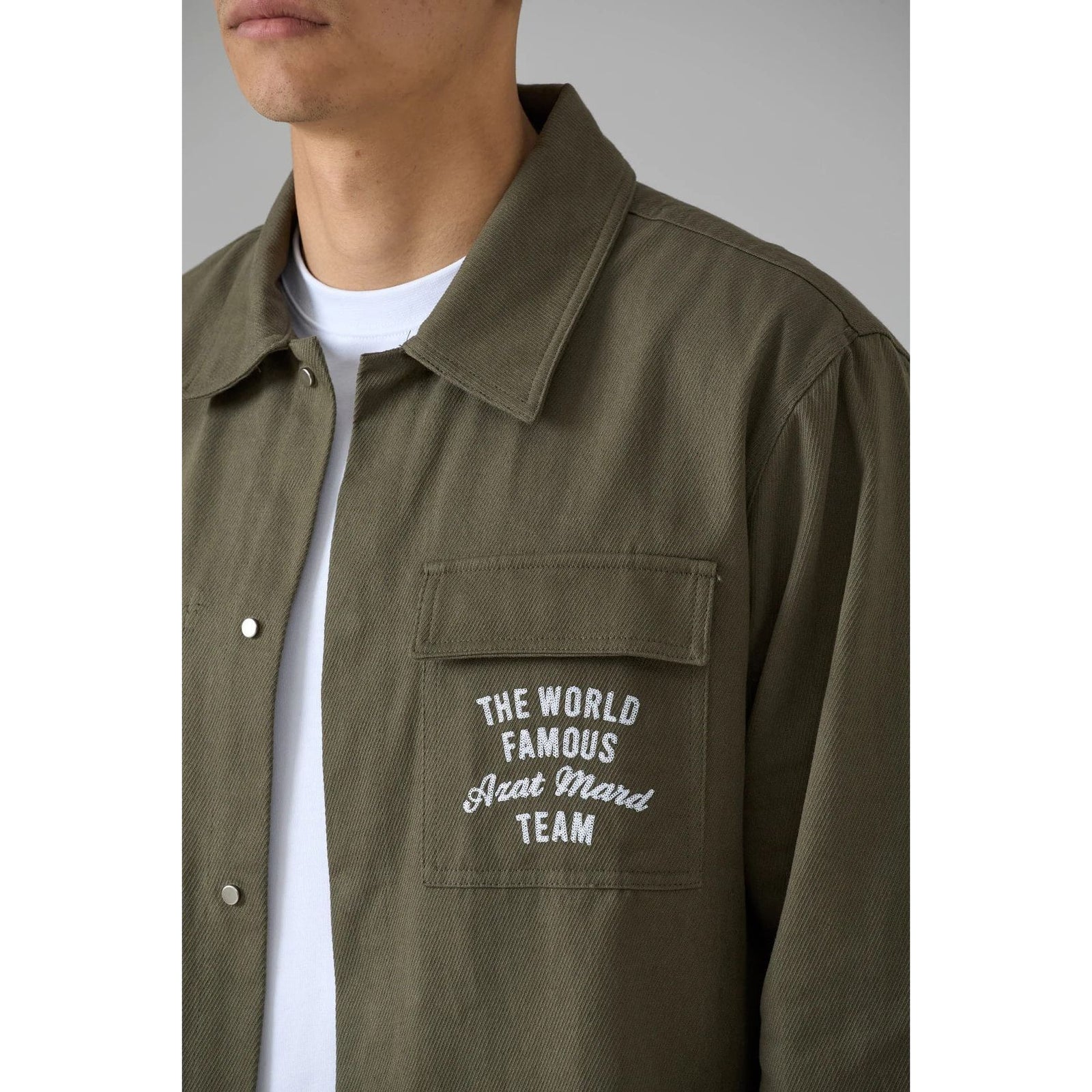 AZAT MARD WORLD FAMOUS AZAT MARD TEAM KHAKI TWILL SHIRT - Yooto