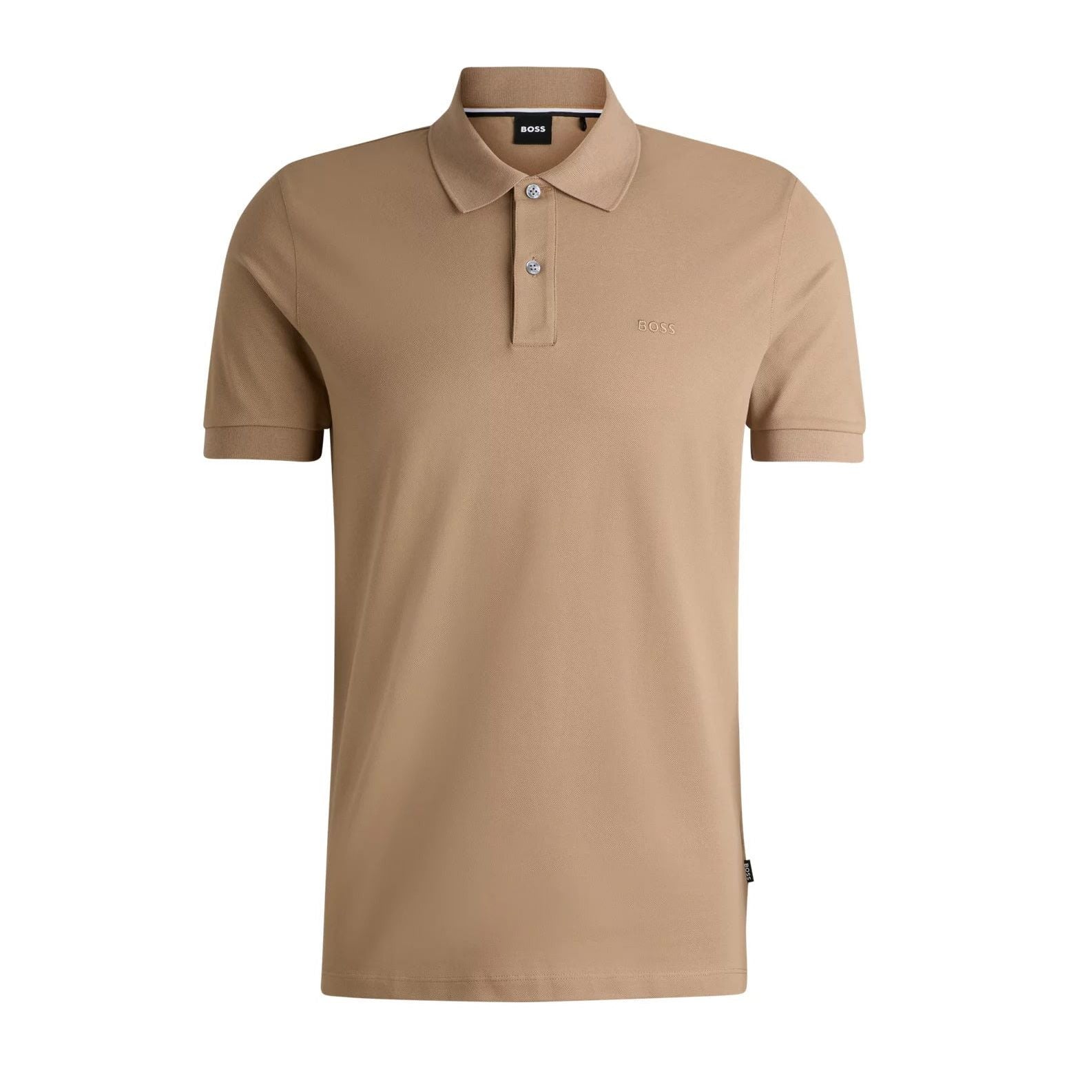 BOSS PALLAS COTTON POLO SHIRT WITH EMBROIDERED LOGO