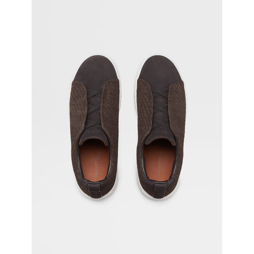 Load image into Gallery viewer, ZEGNA Dark Brown PELLETESSUTA™ Nubuck Triple Stitch™ Sneakers
