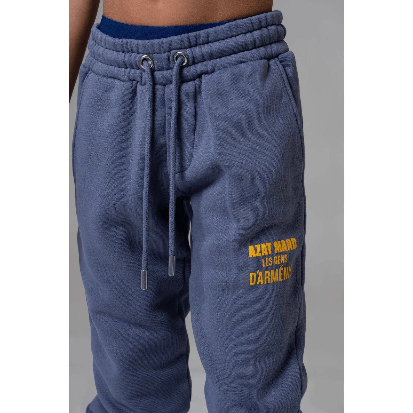 AZAT MARD LES GENS WASHED NAVY/YELLOW KIDS JOGGERS