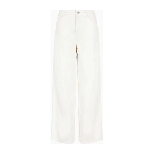 Load image into Gallery viewer, EMPORIO ARMANI J1C MEDIUM-HIGH RISE, WIDE-LEG JEANS IN COTTON DRILL WITH EMBROIDERY - Yooto
