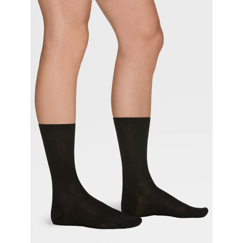 Load image into Gallery viewer, ZEGNA Plain Black Mid Calf Socks
