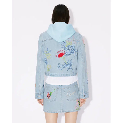 Load image into Gallery viewer, KENZO &#39;KENZO DRAWN FLOWERS&#39; EMBROIDERED TRUCKER JACKET - Yooto
