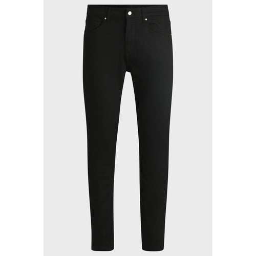 Load image into Gallery viewer, BOSS PORSCHE X BOSS TAPERED-FIT JEANS IN BLACK PERFORMANCE DENIM
