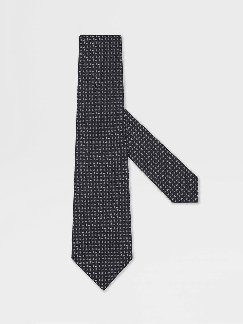 ZEGNA DARK BLUE SILK TIE