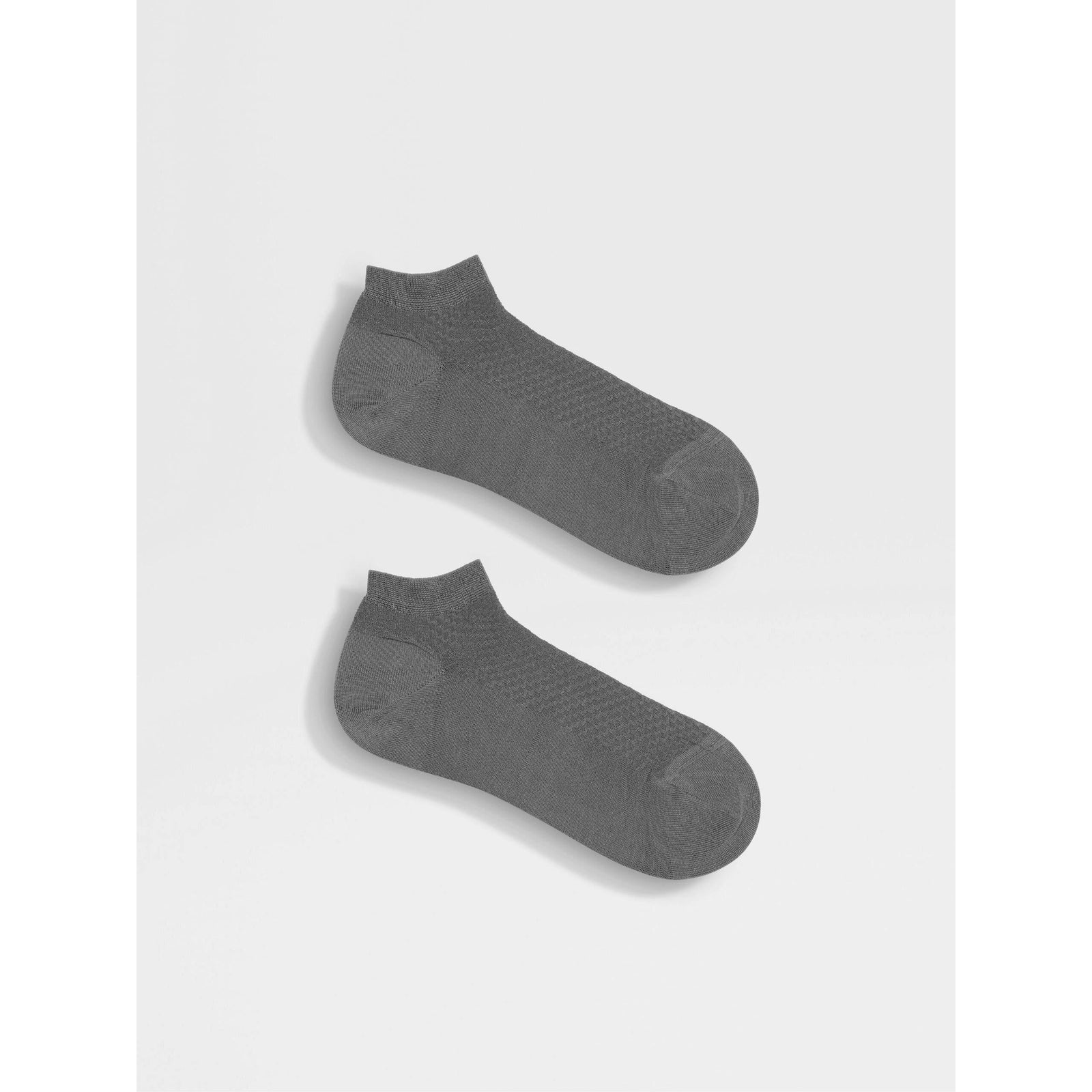 ZEGNA GREY COTTON BLEND SOCKS