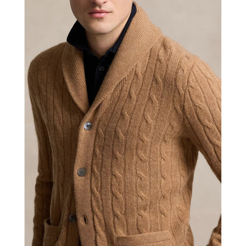 Load image into Gallery viewer, RALPH LAUREN Cable-Knit Cashmere Shawl Cardigan
