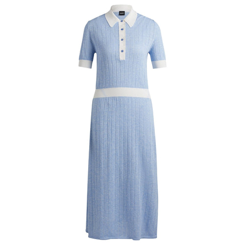 Load image into Gallery viewer, BOSS LINEN BLEND DRESS WITH BUTTON CLOSURE - Yooto

