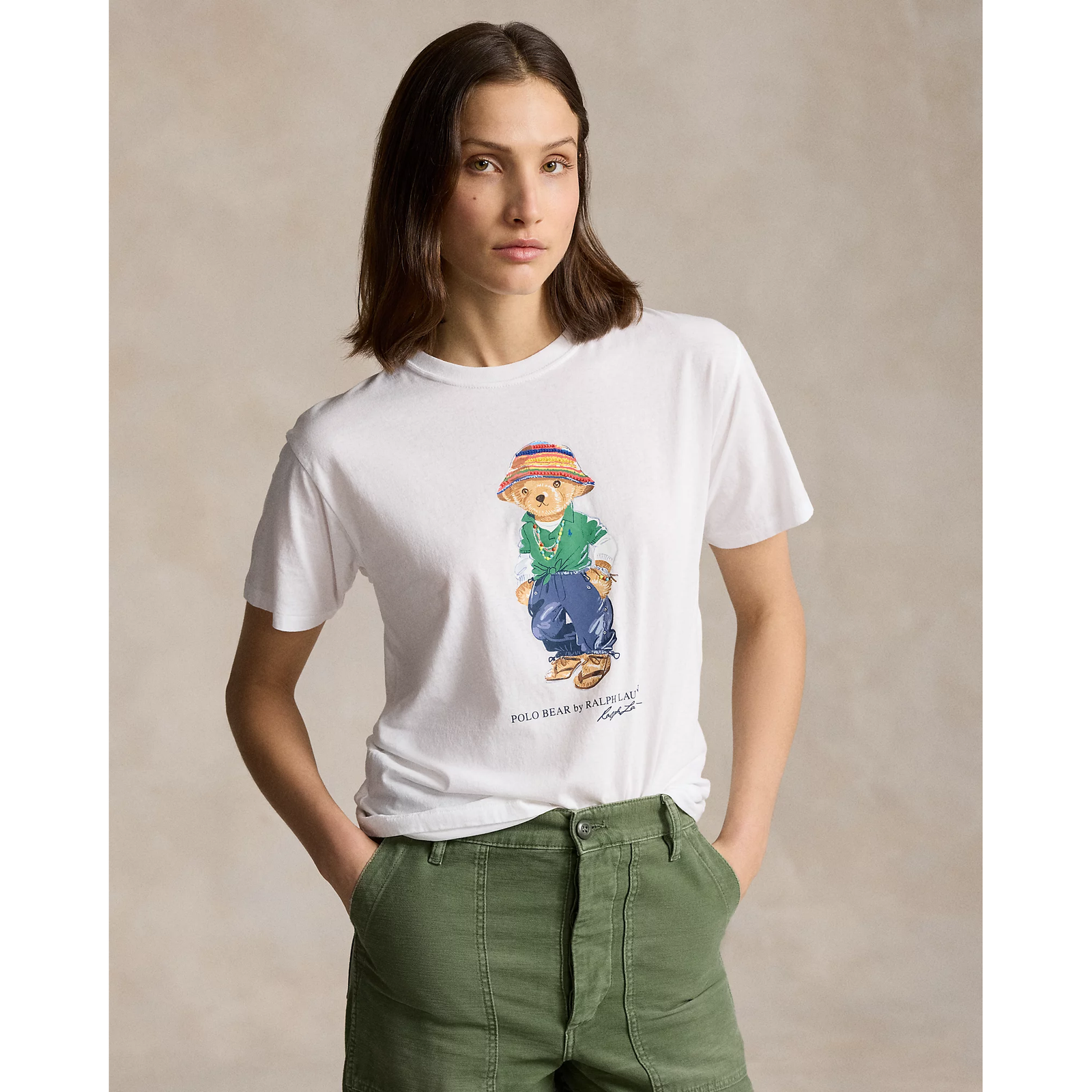 POLO RALPH LAUREN POLO BEAR COTTON JERSEY T-SHIRT