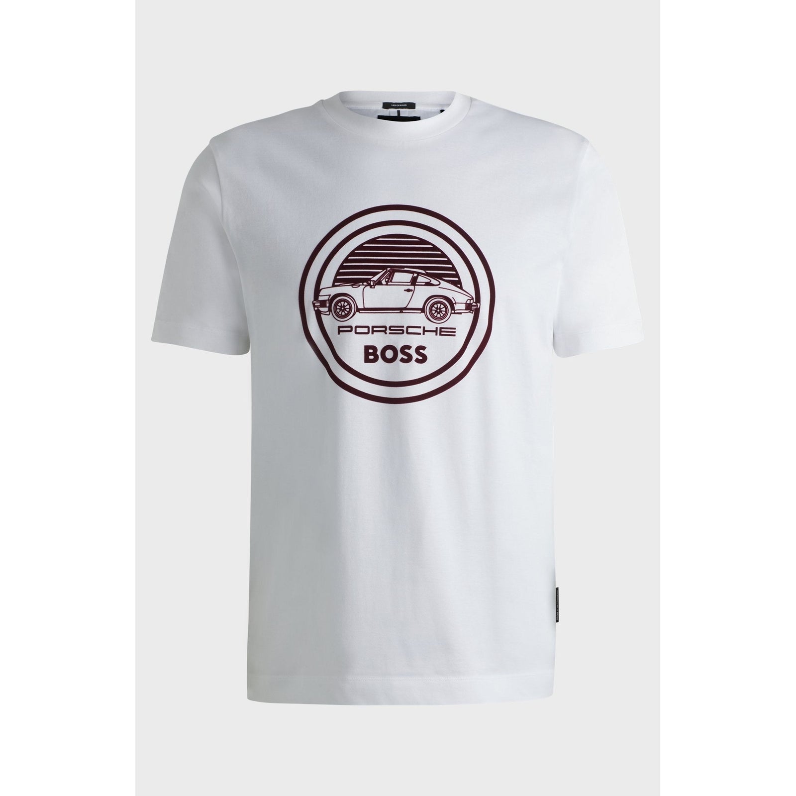 BOSS PORSCHE X BOSS MERCERISED-COTTON T-SHIRT WITH SPECIAL BRANDING