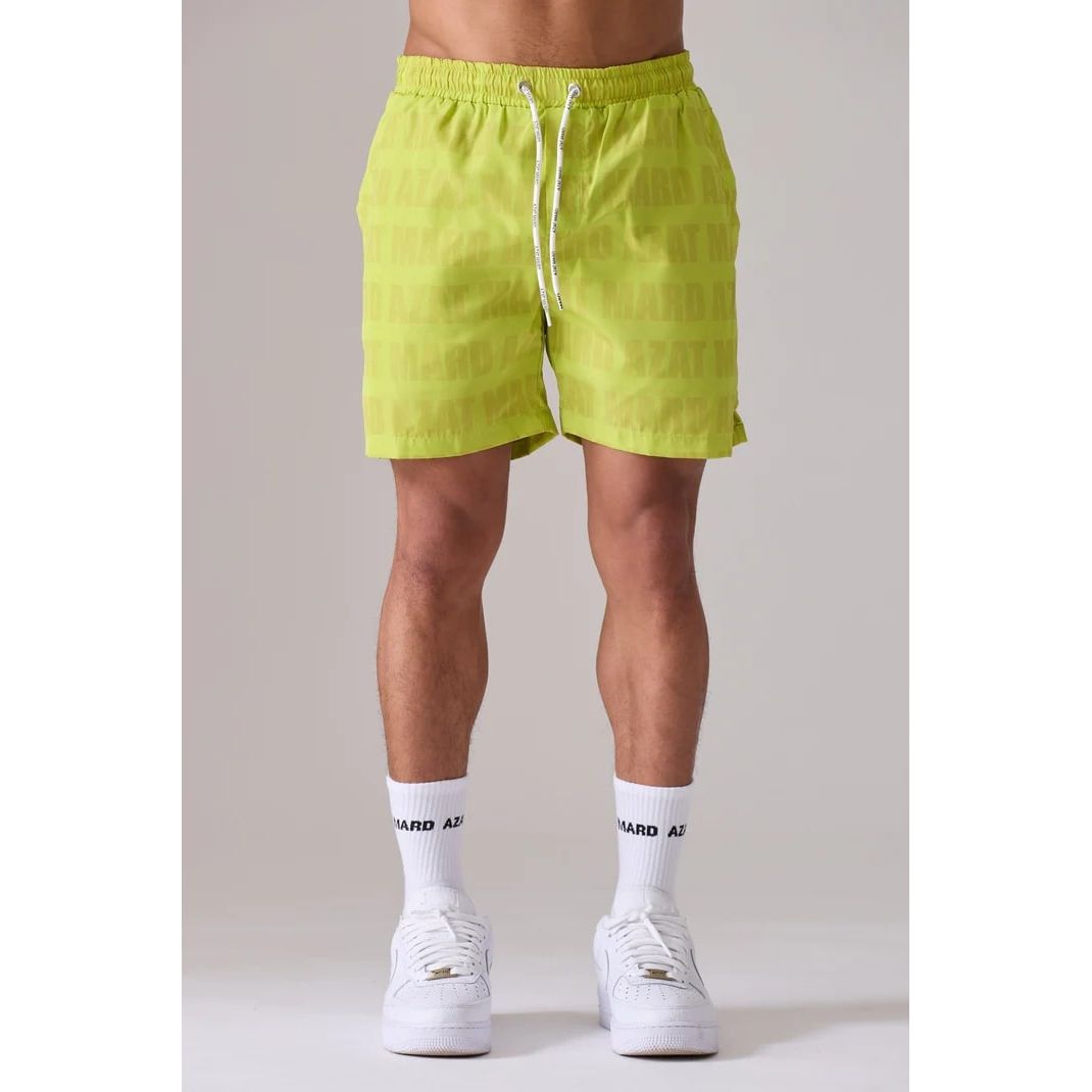 AZAT MARD LIME GREEN IMPACT SWIM SHORTS - Yooto