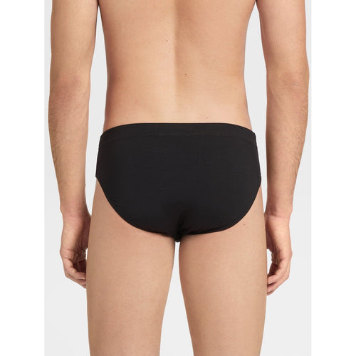 Load image into Gallery viewer, ZEGNA Black Stretch Modal Midi Brief
