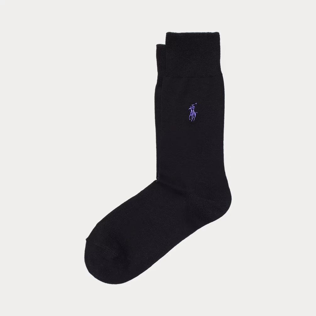 POLO RALPH LAUREN PONY FLAT-KNIT TROUSER SOCKS