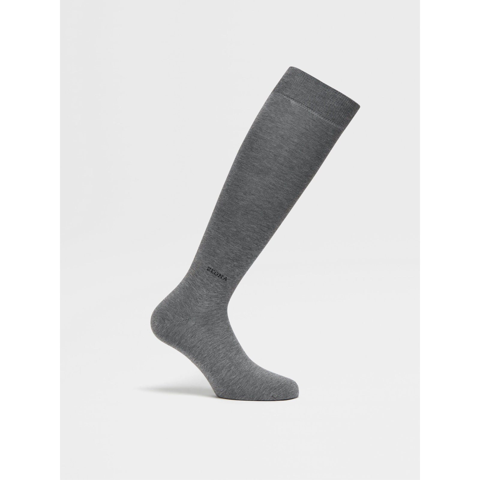 ZEGNA GREY COTTON BLEND SOCKS