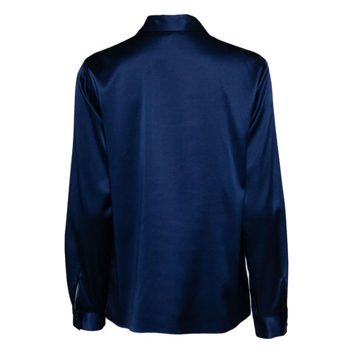 Load image into Gallery viewer, EMPORIO ARMANI long-sleeved silk-blend shirt
