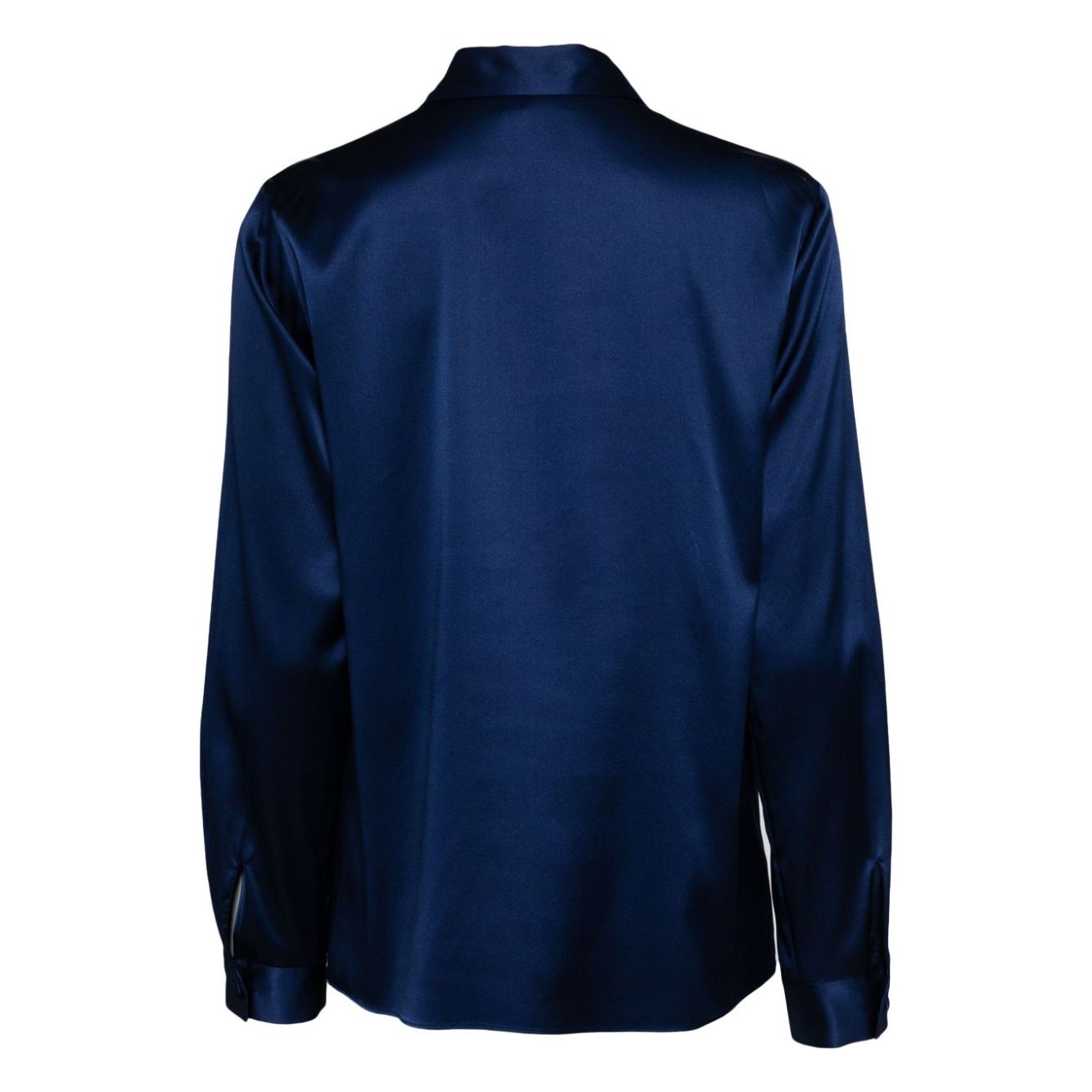 EMPORIO ARMANI long-sleeved silk-blend shirt