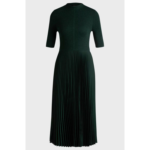 Load image into Gallery viewer, BOSS CROPPED-SLEEVE DRESS WITH PLISSÉ SKIRT
