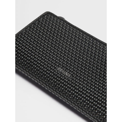 Load image into Gallery viewer, ZEGNA BLACK PELLETESSUTA™ LEATHER CONTINENTAL PHONE WALLET
